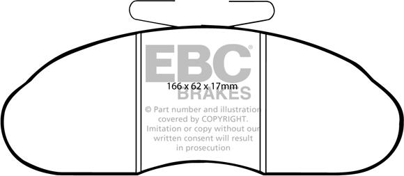 EBC Brakes DP633 - Bremžu uzliku kompl., Disku bremzes www.autospares.lv