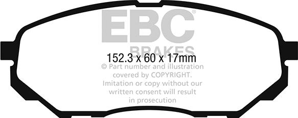 EBC Brakes DPX2264 - Bremžu uzliku kompl., Disku bremzes www.autospares.lv