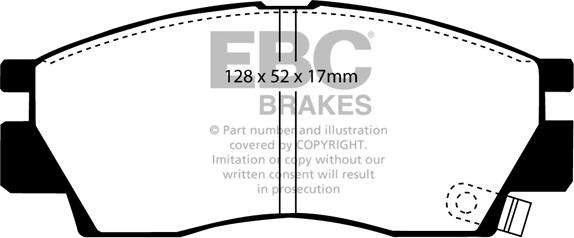 EBC Brakes DP679 - Brake Pad Set, disc brake www.autospares.lv