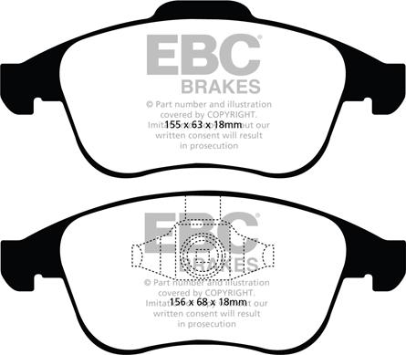 EBC Brakes DP41993R - Bremžu uzliku kompl., Disku bremzes autospares.lv