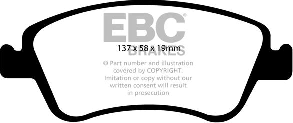 EBC Brakes DP1948 - Bremžu uzliku kompl., Disku bremzes www.autospares.lv