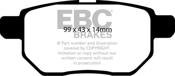 EBC Brakes DP1947 - Brake Pad Set, disc brake www.autospares.lv