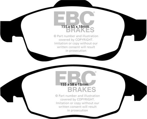 EBC Brakes DP1959 - Bremžu uzliku kompl., Disku bremzes autospares.lv