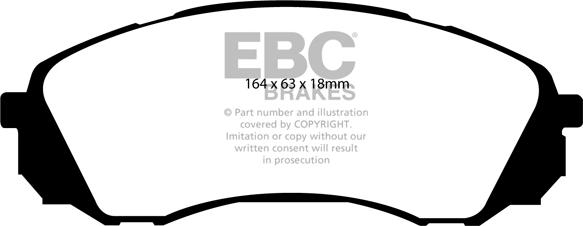 EBC Brakes DP1953 - Bremžu uzliku kompl., Disku bremzes www.autospares.lv