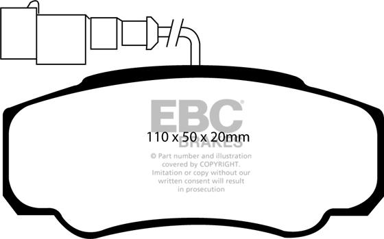 EBC Brakes DP1957 - Brake Pad Set, disc brake www.autospares.lv