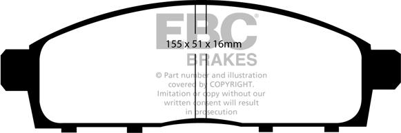 EBC Brakes DP1963 - Bremžu uzliku kompl., Disku bremzes www.autospares.lv