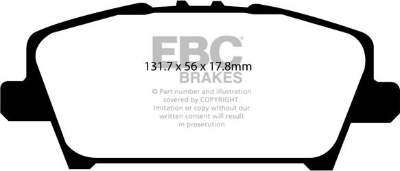 EBC Brakes DP1901 - Bremžu uzliku kompl., Disku bremzes www.autospares.lv