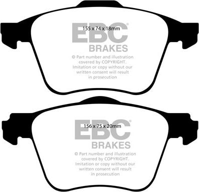 EBC Brakes DP21914 - Bremžu uzliku kompl., Disku bremzes www.autospares.lv