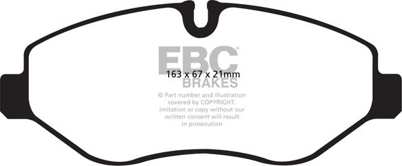 EBC Brakes DP1980 - Bremžu uzliku kompl., Disku bremzes www.autospares.lv