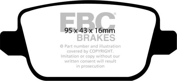 EBC Brakes DP1933 - Bremžu uzliku kompl., Disku bremzes www.autospares.lv