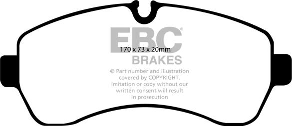 EBC Brakes DP1928 - Bremžu uzliku kompl., Disku bremzes www.autospares.lv