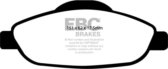 EBC Brakes DP1978 - Bremžu uzliku kompl., Disku bremzes www.autospares.lv