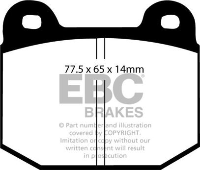 EBC Brakes DP21972 - Bremžu uzliku kompl., Disku bremzes www.autospares.lv