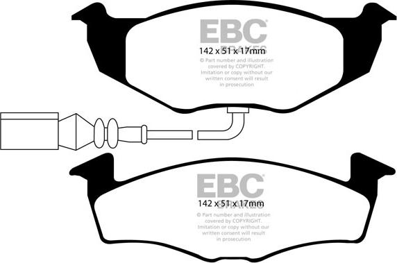 EBC Brakes DP21498 - Bremžu uzliku kompl., Disku bremzes www.autospares.lv