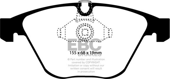 EBC Brakes DP41449R - Bremžu uzliku kompl., Disku bremzes autospares.lv