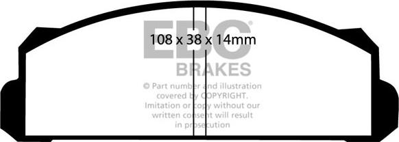 EBC Brakes DP144 - Bremžu uzliku kompl., Disku bremzes www.autospares.lv