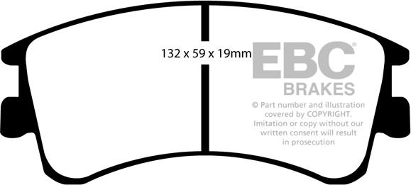 EBC Brakes DP1465 - Bremžu uzliku kompl., Disku bremzes www.autospares.lv