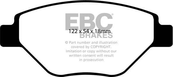 EBC Brakes DP1467 - Bremžu uzliku kompl., Disku bremzes www.autospares.lv