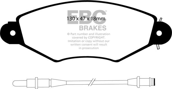 EBC Brakes DP1406 - Bremžu uzliku kompl., Disku bremzes autospares.lv