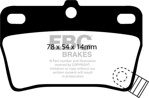 EBC Brakes DP1403 - Bremžu uzliku kompl., Disku bremzes www.autospares.lv