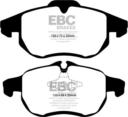 EBC Brakes DP1414 - Brake Pad Set, disc brake www.autospares.lv