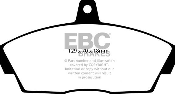 EBC Brakes DP61415 - Тормозные колодки, дисковые, комплект www.autospares.lv