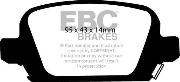 EBC Brakes DP1410 - Bremžu uzliku kompl., Disku bremzes www.autospares.lv