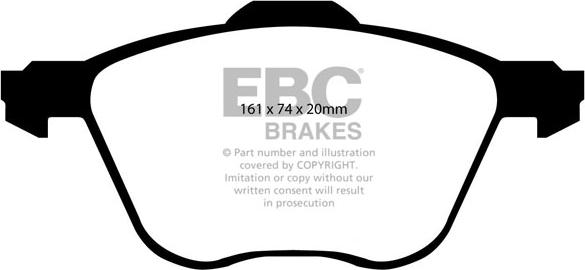 EBC Brakes DP1413 - Bremžu uzliku kompl., Disku bremzes www.autospares.lv