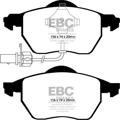 EBC Brakes DP1483 - Bremžu uzliku kompl., Disku bremzes www.autospares.lv