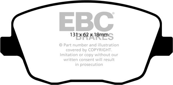 EBC Brakes DP1436 - Bremžu uzliku kompl., Disku bremzes www.autospares.lv