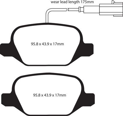 EBC Brakes DP1430/2 - Bremžu uzliku kompl., Disku bremzes www.autospares.lv