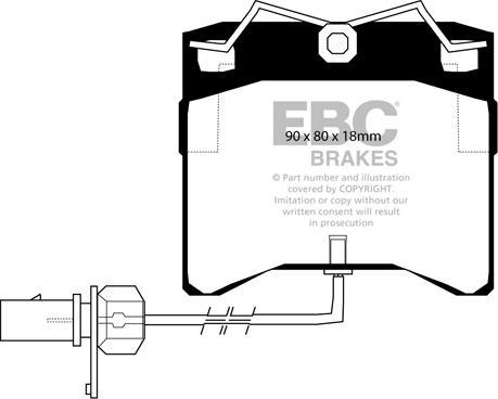 EBC Brakes DP1429 - Bremžu uzliku kompl., Disku bremzes www.autospares.lv