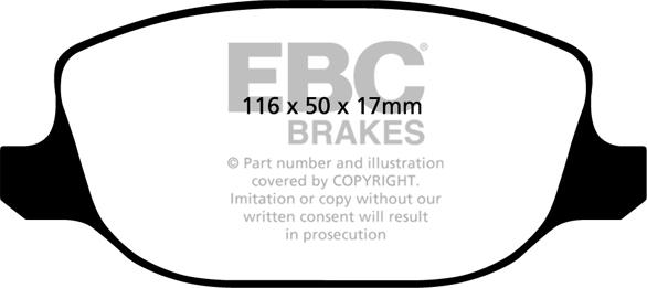 EBC Brakes DP1425 - Bremžu uzliku kompl., Disku bremzes www.autospares.lv