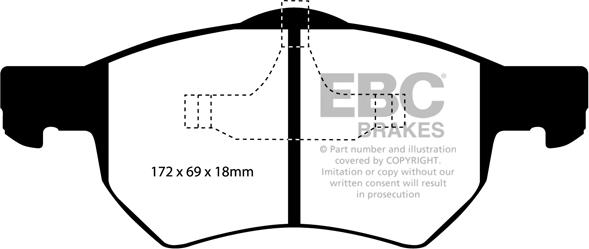 EBC Brakes DP61427 - Bremžu uzliku kompl., Disku bremzes autospares.lv