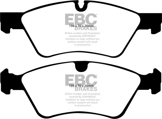 EBC Brakes DP31592C - Bremžu uzliku kompl., Disku bremzes www.autospares.lv