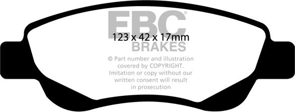 EBC Brakes DP21597 - Brake Pad Set, disc brake www.autospares.lv