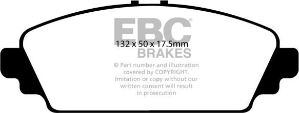 EBC Brakes DP1544 - Bremžu uzliku kompl., Disku bremzes www.autospares.lv