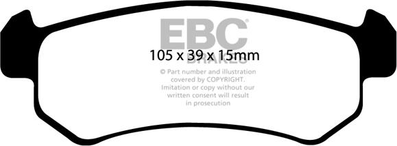 EBC Brakes DP1548 - Bremžu uzliku kompl., Disku bremzes www.autospares.lv