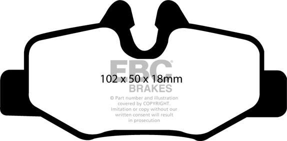 EBC Brakes DP1554 - Bremžu uzliku kompl., Disku bremzes www.autospares.lv