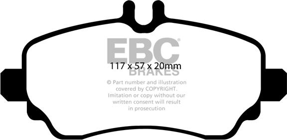 EBC Brakes DP1555 - Bremžu uzliku kompl., Disku bremzes www.autospares.lv