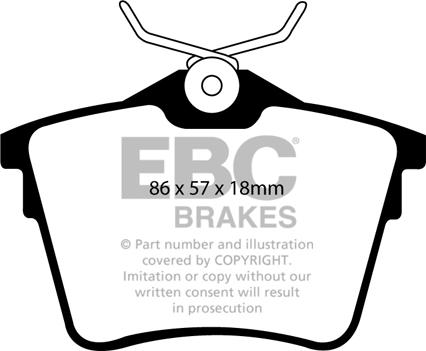 EBC Brakes DP1551 - Bremžu uzliku kompl., Disku bremzes www.autospares.lv