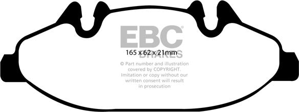 EBC Brakes DP1553 - Bremžu uzliku kompl., Disku bremzes www.autospares.lv