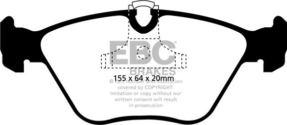 EBC Brakes DP41552R - Bremžu uzliku kompl., Disku bremzes www.autospares.lv