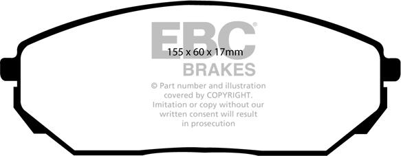 EBC Brakes DP1557 - Bremžu uzliku kompl., Disku bremzes www.autospares.lv