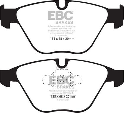 EBC Brakes DP61512 - Bremžu uzliku kompl., Disku bremzes www.autospares.lv