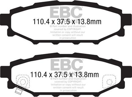 EBC Brakes DP1584 - Bremžu uzliku kompl., Disku bremzes www.autospares.lv