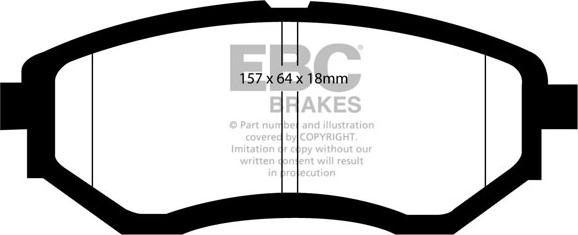 EBC Brakes DP41583R - Brake Pad Set, disc brake www.autospares.lv