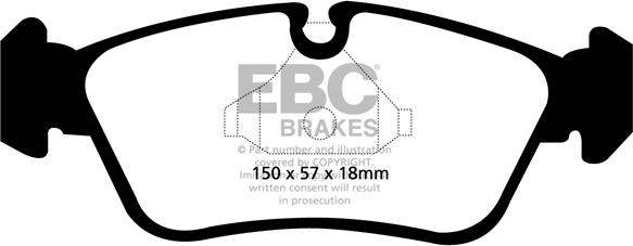 EBC Brakes DP1587 - Bremžu uzliku kompl., Disku bremzes autospares.lv