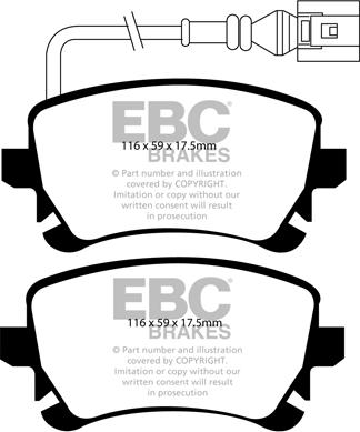 EBC Brakes DP41534R - Bremžu uzliku kompl., Disku bremzes autospares.lv