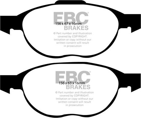 EBC Brakes DP1524 - Bremžu uzliku kompl., Disku bremzes autospares.lv